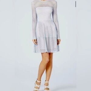 BCBGMAXAZRIA HAZE eyelet  
 LONG-SLEEVE DRESS size s